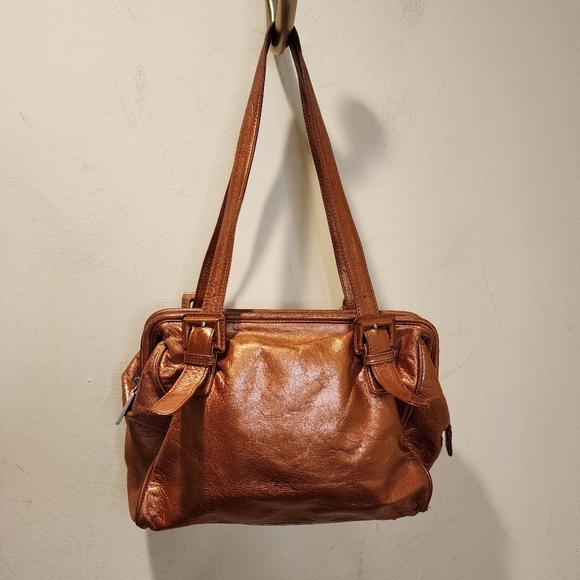 HOBO Handbags - HOBO International Metallic double Handles strap Bag